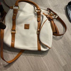 Rooney & Bourke Cream Leather Bag - Summer trendy